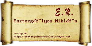 Esztergályos Miklós névjegykártya