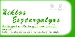 miklos esztergalyos business card